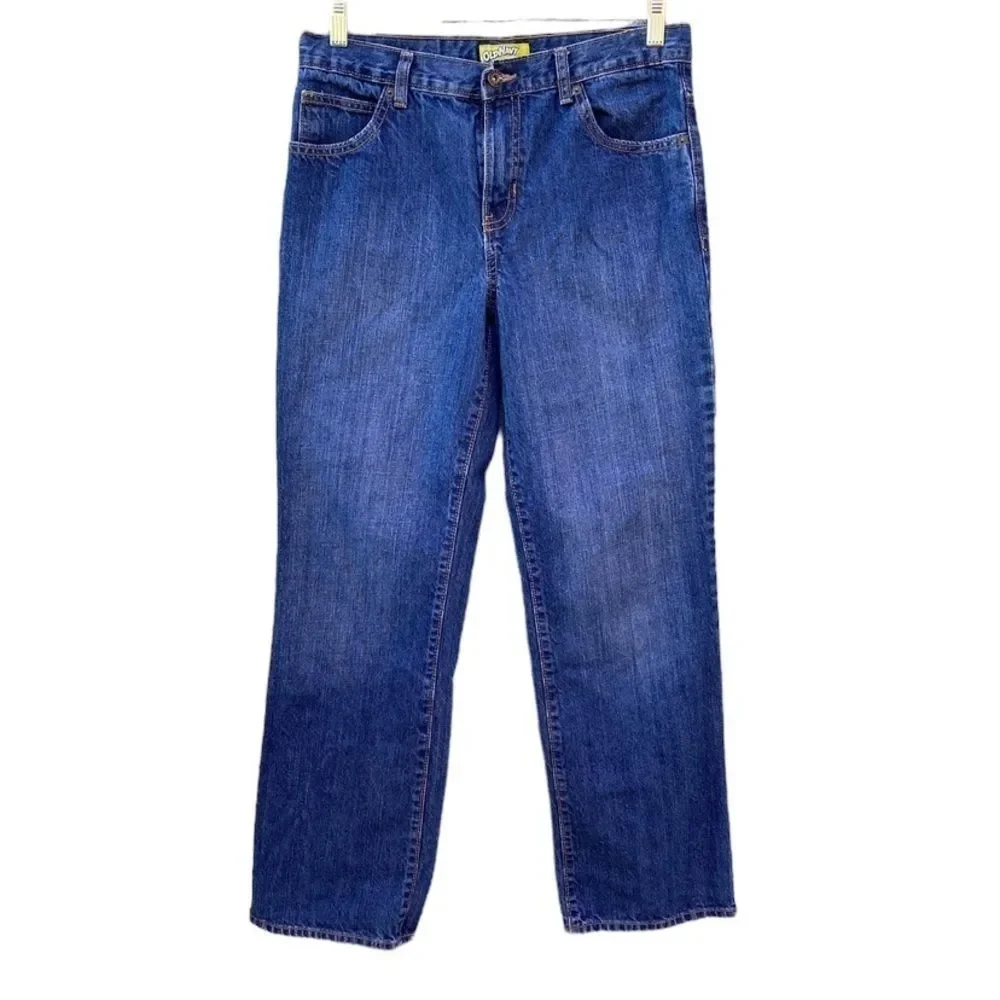 Old Navy Kids Straight Droit Darkstone Adjustable Jeans Sz 16